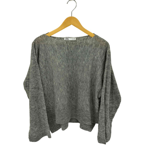 ザラ ZARA アルパカブレンド ナイロンウール ボートネック ニット レディース import:M