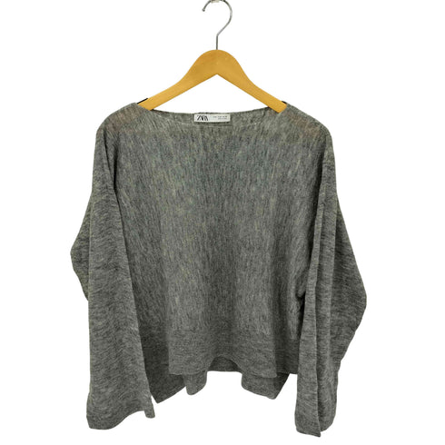 ザラ ZARA アルパカブレンド ナイロンウール ボートネック ニット レディース import:M