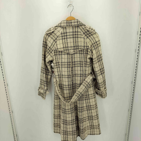 SWORD FISH チェック柄 スリム ロング トレンチコート レディース import:S