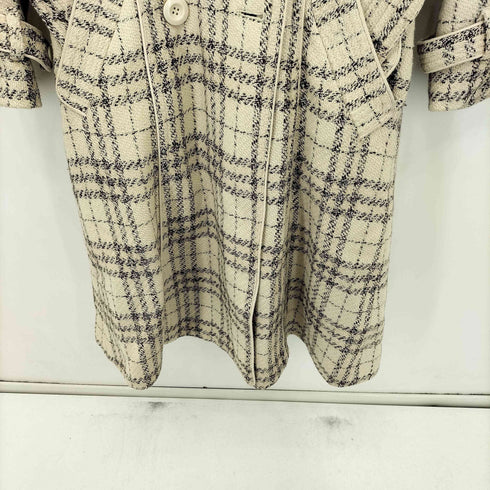 SWORD FISH チェック柄 スリム ロング トレンチコート レディース import:S