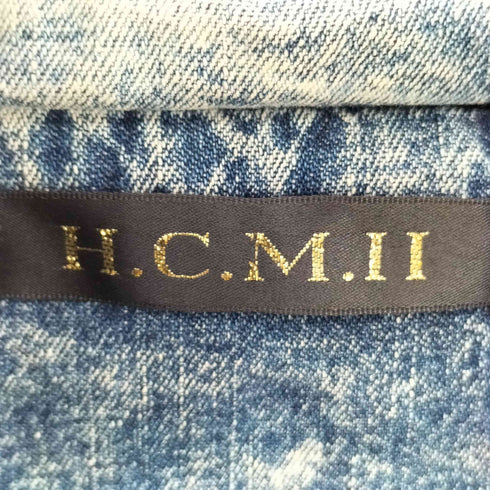 H.C.M.II ウォッシュ加工 マルチポケットフルジップ デニムジャケット Y2K レディース import:M