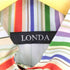 ロンダ LONDA パフスリーブ マルチカラーワンピース レディース