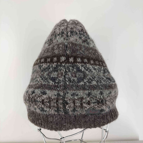 SHETLAND ISLANDS 80-90s 裏地フリース ウール ノルディック柄 ニット帽 メンズ L