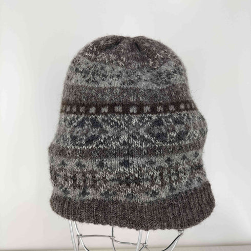 SHETLAND ISLANDS 80-90s 裏地フリース ウール ノルディック柄 ニット帽 メンズ L