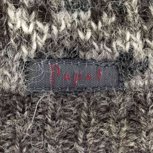 SHETLAND ISLANDS 80-90s 裏地フリース ウール ノルディック柄 ニット帽 メンズ L