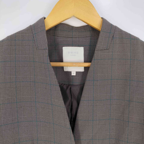 ビーミングバイビームス B:MING by BEAMS TR チェック ノーラペル ジャケット レディース JPN:M