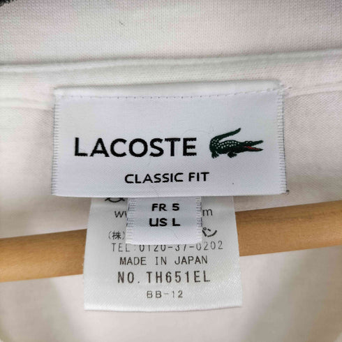 ラコステ LACOSTE CLASSIC FIT ワンポイント刺繍 S/S Tシャツ メンズ JPN:L