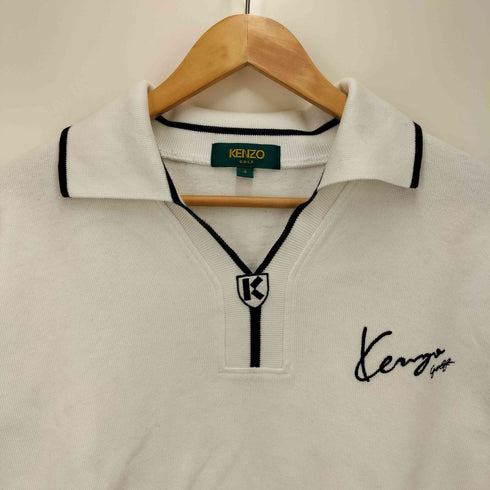 ケンゾーゴルフ KENZO GOLF フロントロゴ刺繍 長袖ポロシャツ メンズ JPN:4