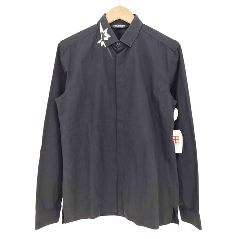 ニールバレット NEIL BARRETT SLIM FIT プリント 比翼 シャツ メンズ 15 1/2