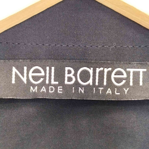 ニールバレット NEIL BARRETT SLIM FIT プリント 比翼 シャツ メンズ 15 1/2