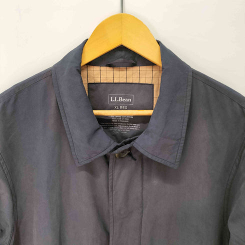 エルエルビーン L.L.Bean ピーチスキン 裏地チェック ステンカラーコート メンズ import:XL