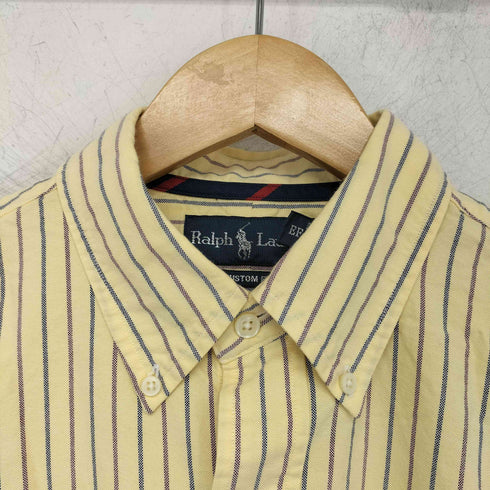 ラルフローレン RALPH LAUREN 90s CUSTOM FIT ポニー刺繍 ストライプ L/S ボタンダウンシャツ メンズ import:M
