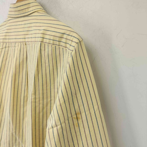 ラルフローレン RALPH LAUREN 90s CUSTOM FIT ポニー刺繍 ストライプ L/S ボタンダウンシャツ メンズ import:M
