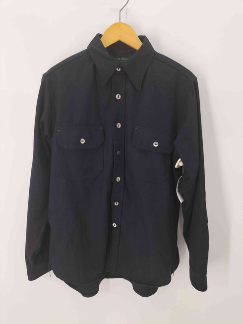 CORONA ウール100 ネコ目 CPO シャツ メンズ import:L