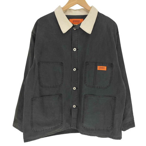 ユニバーサルオーバーオール UNIVERSAL OVERALL カバーオール ロゴボタン ジャケット ネイビー メンズ JPN:M