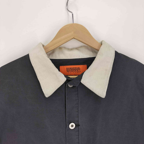 ユニバーサルオーバーオール UNIVERSAL OVERALL カバーオール ロゴボタン ジャケット ネイビー メンズ JPN:M
