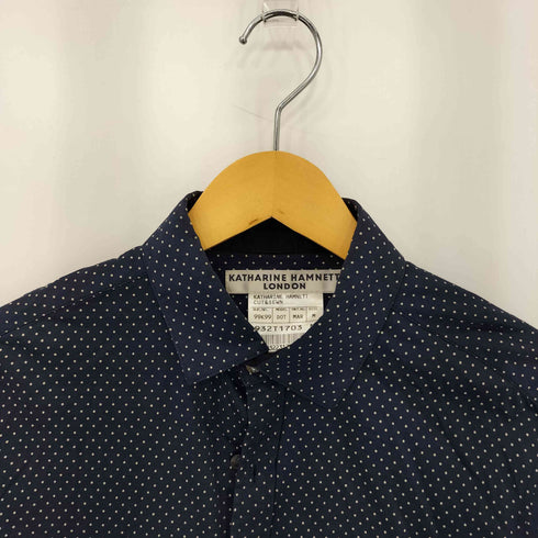 キャサリンハムネットロンドン KATHARINE HAMNETT LONDON コットン ドット レギュラーカラー シャツ メンズ import:M