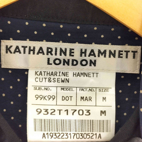 キャサリンハムネットロンドン KATHARINE HAMNETT LONDON コットン ドット レギュラーカラー シャツ メンズ import:M
