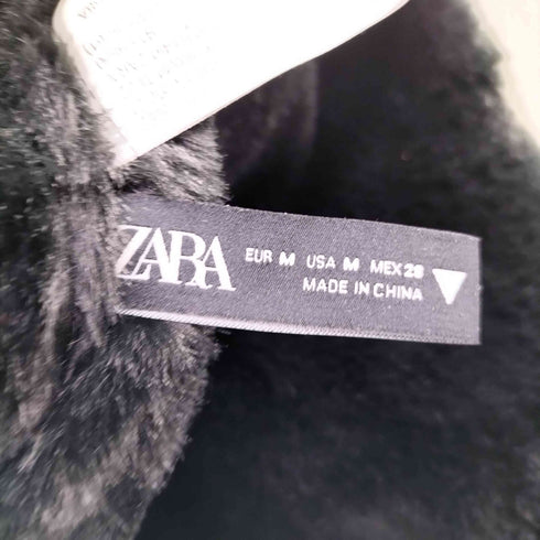 ザラ ZARA リバーシブル ボア フーデッド ブルゾンジャケット レディース import:M