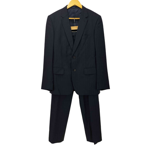 ポールスミス Paul Smith LORO PIANA生地 ウール シルク混 ストライプ 2Bテーラード ジャケット スラックス セットアップ メンズ XL