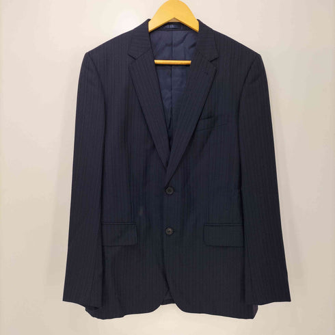 ポールスミス Paul Smith LORO PIANA生地 ウール シルク混 ストライプ 2Bテーラード ジャケット スラックス セットアップ メンズ XL