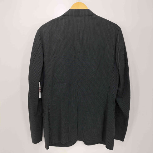 カルバンクライン CALVIN KLEIN ウール シルク混 背抜き ストライプ 2B テーラード ジャケット スラックス セットアップ メンズ XL