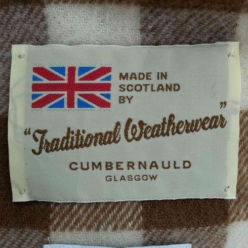 トラディショナルウェザーウェア Traditional Weatherwear スコットランド製 チェック ラムウール フリンジマフラー メンズ