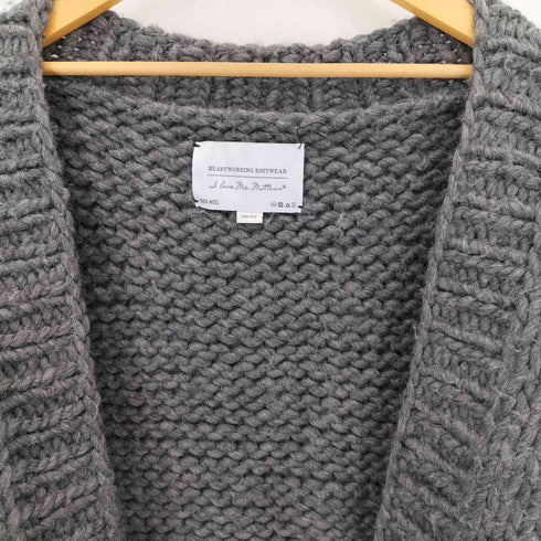 HEARTWORKING KNITWEAR ウール ボンバーニット カーディガン casual レディース ONE SIZE