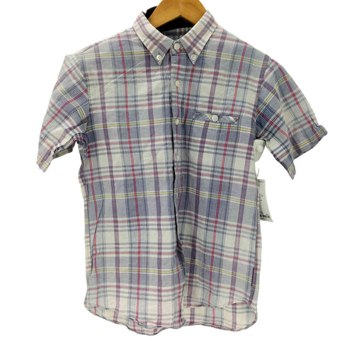 グッドイナフ GOODENOUGH 90S スナップボタンポケット マドラスチェック ボタンダウン S/S シャツ 裏原 メンズ JPN:XS