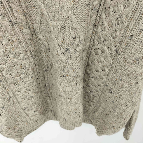 INIS CRAFTS 90s アイルランド製 ウール ケーブル フィッシャーマン ニット セーター メンズ import:XL
