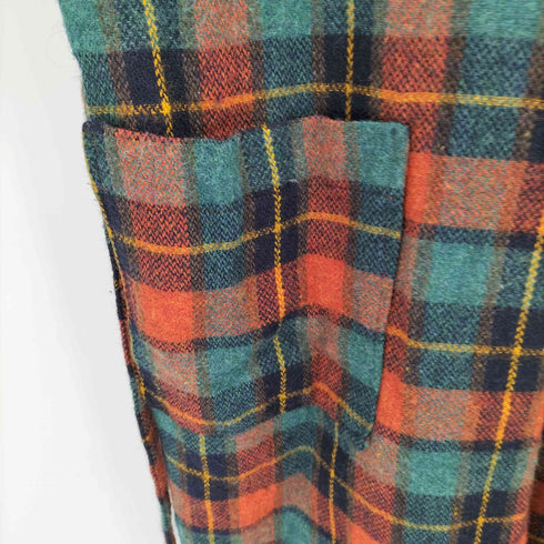 チェック柄 2ポケット フランネル ロングガウン コート メンズ