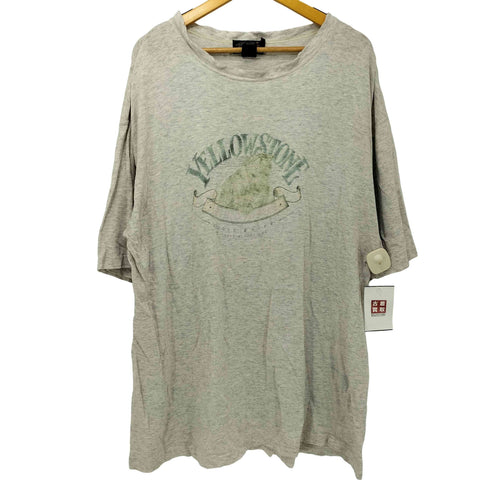 エディーバウアー Eddie Bauer 80s USA製 黒タグ 後期 Yellowstone National Park イエローストーン国立公園 クルーネック S/S Tシャツ ボロ メンズ import:XL