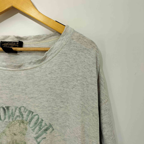 エディーバウアー Eddie Bauer 80s USA製 黒タグ 後期 Yellowstone National Park イエローストーン国立公園 クルーネック S/S Tシャツ ボロ メンズ import:XL