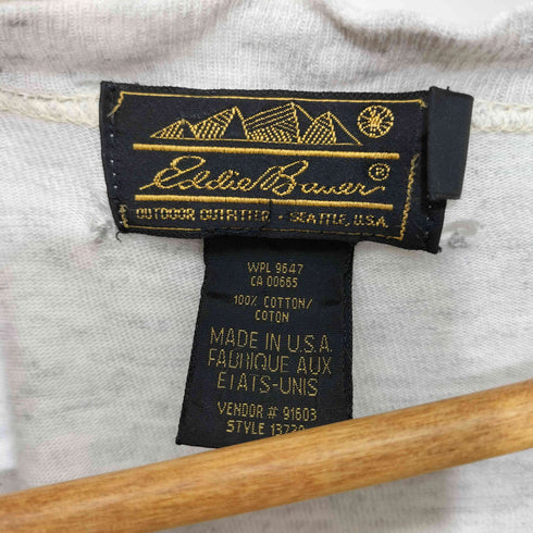 エディーバウアー Eddie Bauer 80s USA製 黒タグ 後期 Yellowstone National Park イエローストーン国立公園 クルーネック S/S Tシャツ ボロ メンズ import:XL