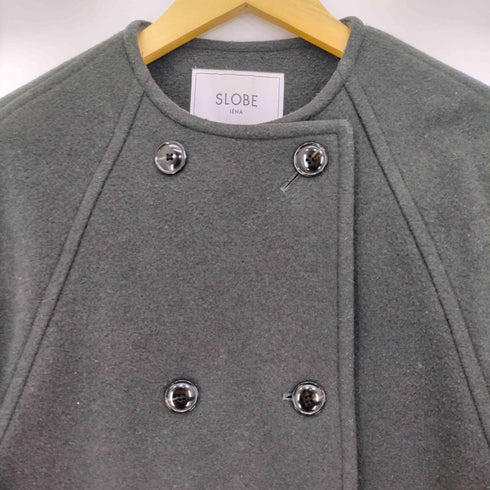 スローブイエナ SLOBE IENA ダブルクロスシャルム ダブルボタンノーカラーショートコート レディース JPN:38