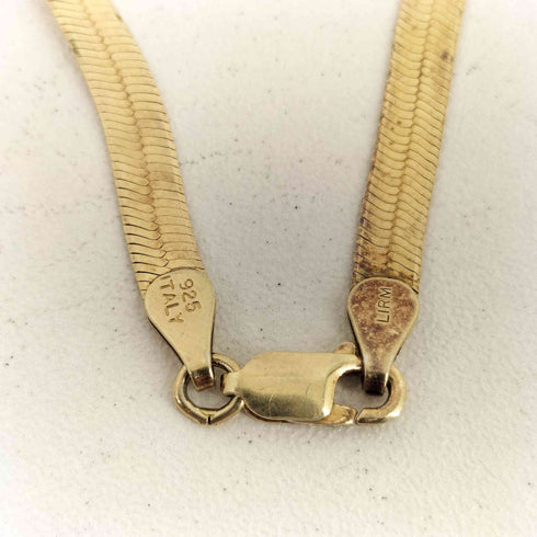 イタリア製 925刻印 金メッキブレスレット メンズ