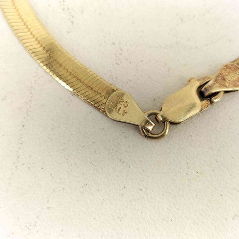 イタリア製 925刻印 金メッキブレスレット メンズ