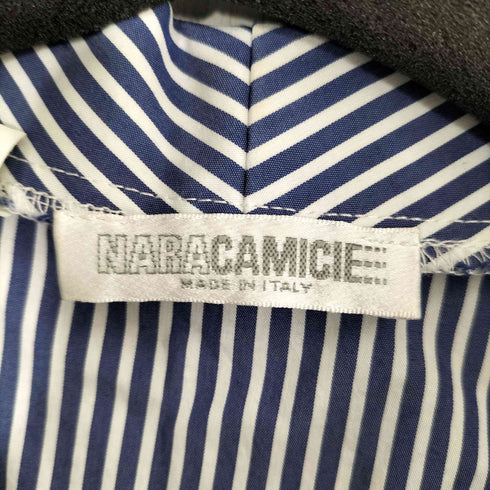 ナラカミーチェ NARACAMICIE ストライプスキッパーノースリーブシャツ レディース