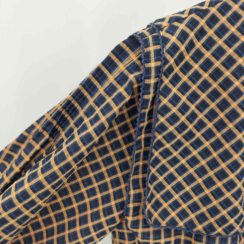 ランバンオンブルー LANVIN en Bleu セーラーカラー ピンタック ノーカラー ブラウス シャツ レディース 38
