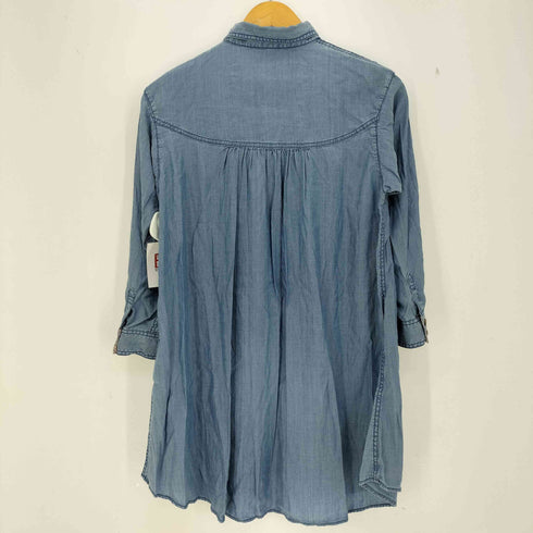 バーバリーブルーレーベル BURBERRY BLUE LABEL フリルシャンブレーシャツ レディース EUR:38