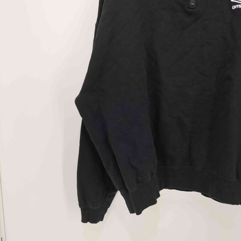 アンブロ UMBRO 23AW 別注 ワンポイント ロゴ刺繍 裏起毛 ハーフジップ スウェット メンズ JPN:L