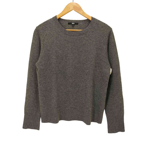 ユニクロ UNIQLO 3Dカシミヤクルーネックセーター レディース JPN:L