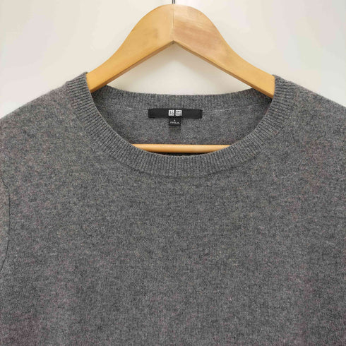 ユニクロ UNIQLO 3Dカシミヤクルーネックセーター レディース JPN:L