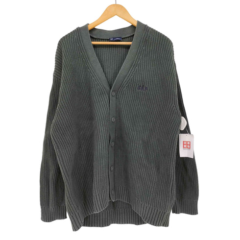 ギャップ Gap ワンポイント ロゴ 刺繍 リブ ニット カーディガン メンズ import:L