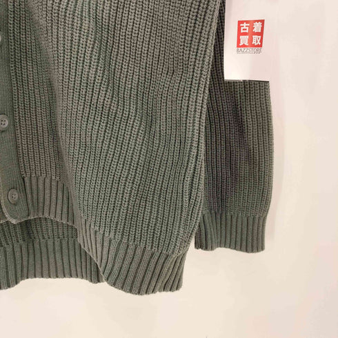 ギャップ Gap ワンポイント ロゴ 刺繍 リブ ニット カーディガン メンズ import:L