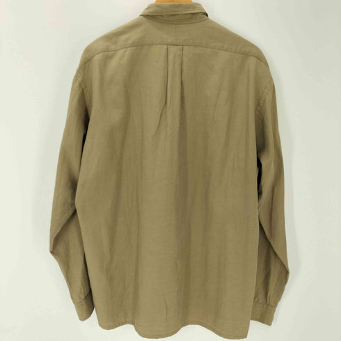 ポロバイラルフローレン Polo by RALPH LAUREN 90S BENFORD シルク コットン L/S シャツ メンズ import:M