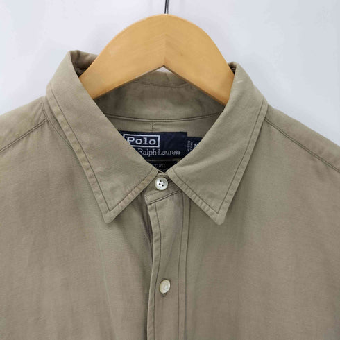 ポロバイラルフローレン Polo by RALPH LAUREN 90S BENFORD シルク コットン L/S シャツ メンズ import:M