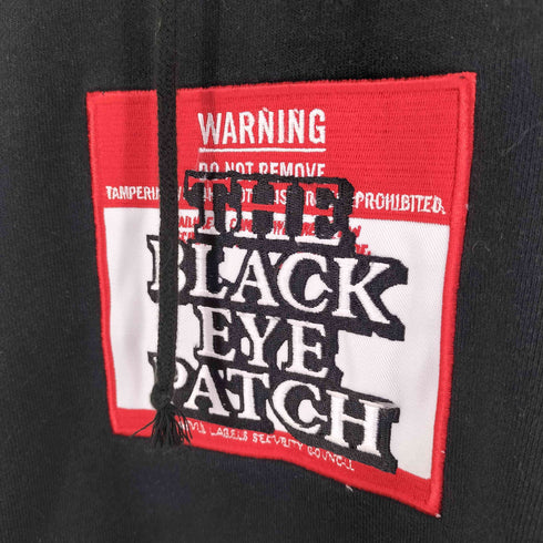 ザブラックアイパッチ THE BLACK EYE PATCH WARNING ラベル パーカー メンズ JPN:L