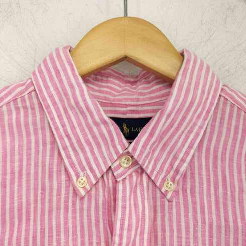 ラルフローレン RALPH LAUREN ロゴ刺繍 ストライプシャツ メンズ LG