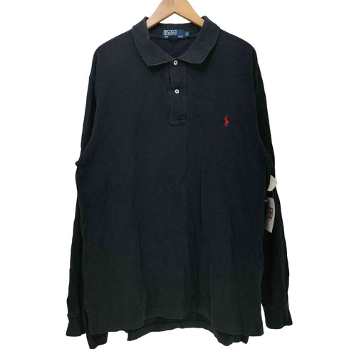 ポロバイラルフローレン Polo by RALPH LAUREN 90s ポニー刺繍 鹿の子 L/S ポロシャツ メンズ import:L